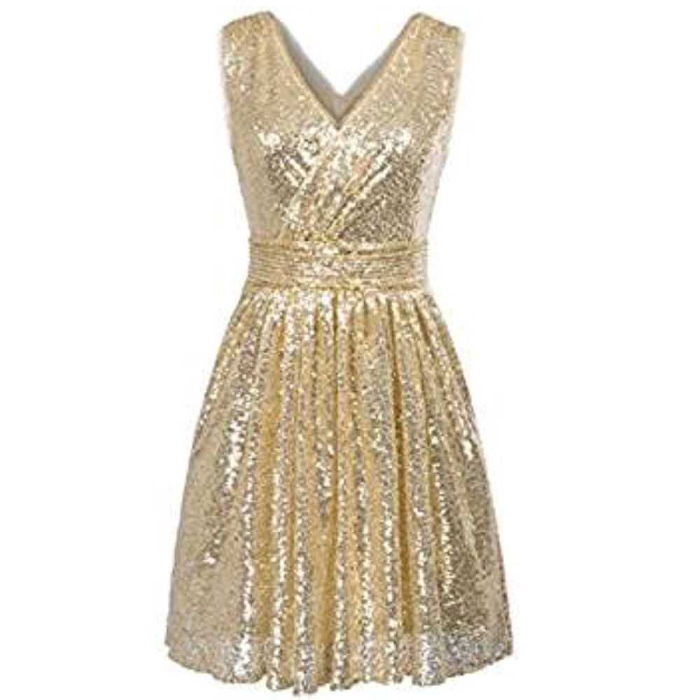 Gold sequence dress